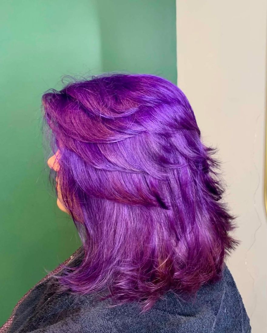 Vivid purple layered colour